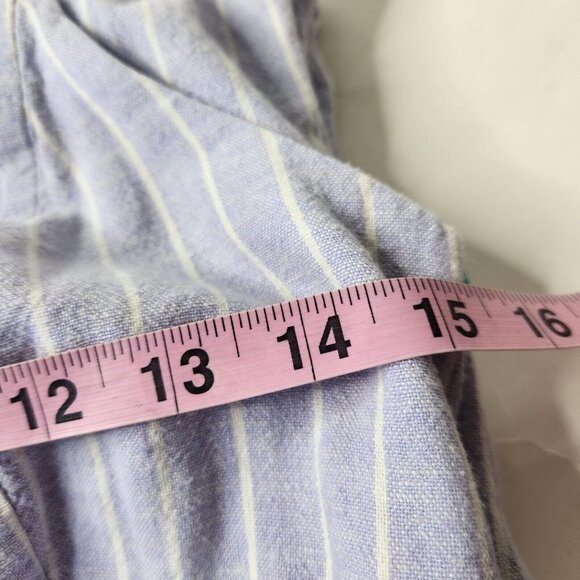 Old Navy Women's Size Small Striped Purple White Cami Jumpsuit Linen Blend - Picture 7 of 8